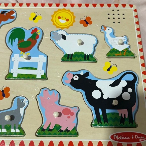 Melissa & Doug wooden  Sound Farm Animals puzzle - Picture 3 of 6